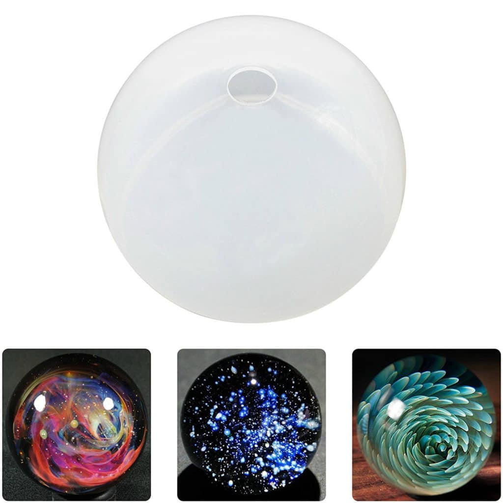 Sphere-Shaped Silicone Mold – 1 Inch Diameter, Semi-Transparent, Reusable