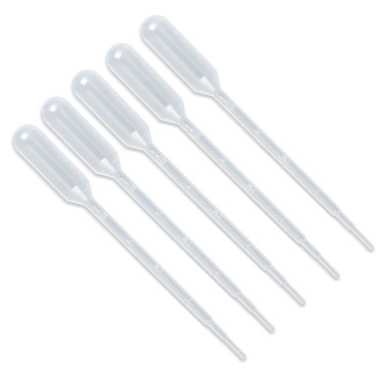 Silicone Dropper Pipettes 1ml – 5 Pack, Reusable and Flexible