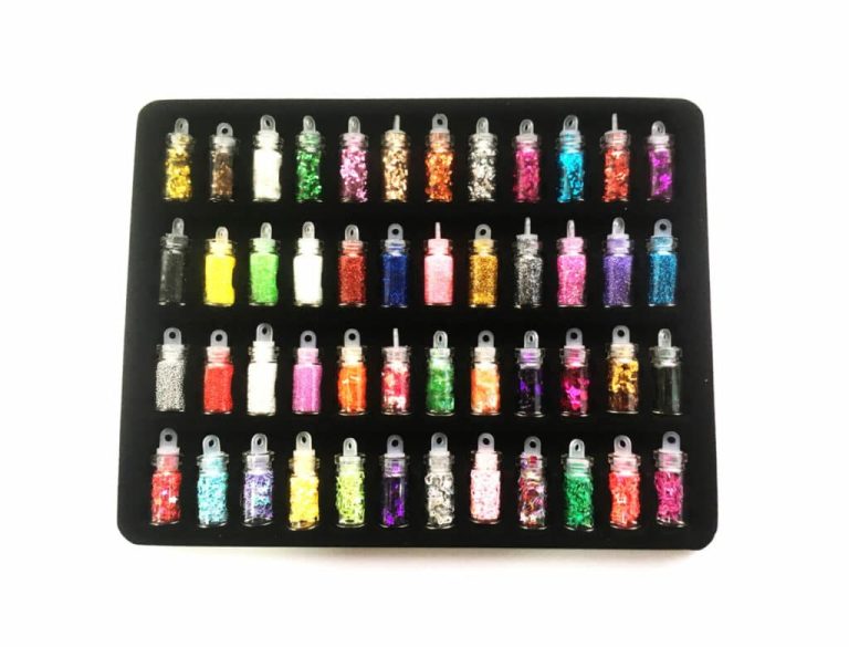 48 Colors Glitter Set – Fine Art, Decoration & Nail Art