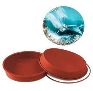 Large Round Silicone Mold for Trays and Clocks – 10.2in Diameter