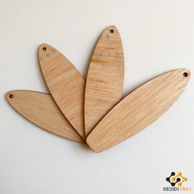 Coaster Kit – 6-Piece Wooden Set, 10x16cm - Surfboard 6.3 In