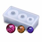 "3 Sphere" - Silicone Mould for Jewellery and Crafting, 1cm 1.5cm 2.5cm
