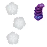 "Flower Set Moulds" – Silicone Moulds for Resin Stands and Coasters, 3 Pieces