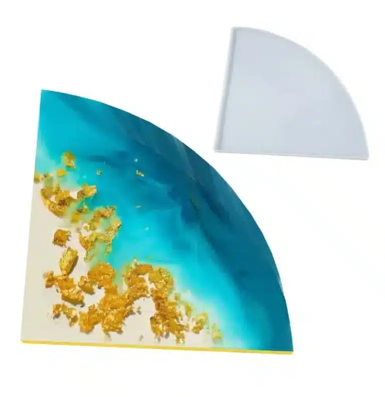 Silicone Triangle Tray Mould for Coasters, 12.6 x 8.6 x 0.4 in