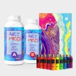 "Raphael Kit" – Resin Art Pour Paint Kit with Neon Pigments and Canvas
