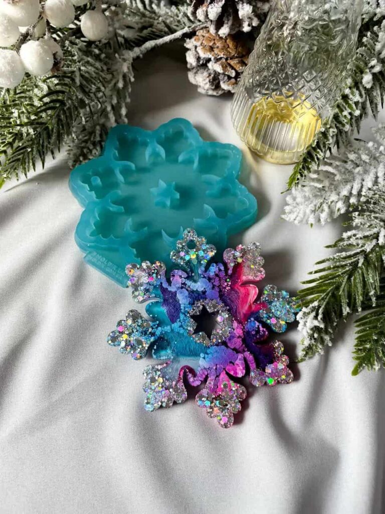 Festive Silicone Moulds for Christmas Tree Decorations – Reusable - Large snowflake